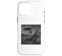 Selfie di pangolino UFO con umorismo di amante degli animali Custodia per iPhone 16 Pro Max