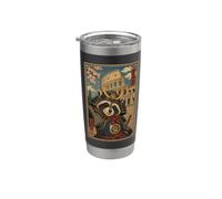 Selfie di Procione Samurai al Colosseo Arte Ukiyo-e Epica Bicchiere termico in acciaio inox doppia parete