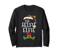 Selfie Elfie Elf Christmas Maglia a Manica