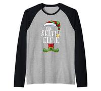 Selfie Elfie Elf Christmas Maglia con Maniche Raglan