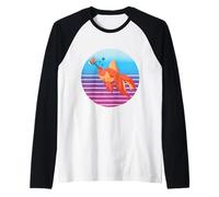 Selfie Fish Goldfish Humorous Underwater Selfie Stick Ocean Maglia con Maniche Raglan