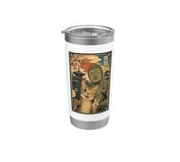 Selfie gatto con Buddha Ichi-Go Ichi-E Momento Zen Bicchiere termico in acciaio inox doppia parete