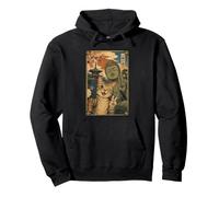 Selfie Gatto con Buddha Ichi-Go Ichi-E Momento Zen Felpa con Cappuccio
