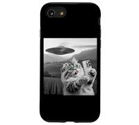 Selfie gatto con UFO alieno divertente gatto regali per uomini donne bambino Custodia per iPhone SE (2020) / 7/8