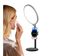 Selfie Light - ABS, anello a LED con supporto da scrivania di dimensioni standard | Full Screen Fill Light con supporto per telefono, per selfie dimmerabili per streaming in diretta