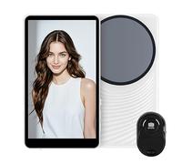 Selfie Monitor Screen, Magnetic Clip-On Screen Live Streaming, Portable Smartphone Accessory for Video Recording Photography Vlogging Content Creation, 10.4x6x1cm, Black