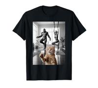 Selfie per gatti con Bigfoot Alien Yoga Pilates Esercizio Allenamento Maglietta
