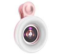 selfie per telefono - Clip su allegato macro, anello LED luminoso | Strumento di illuminazione portatile High Clarity Video Photo Lens per la creazione di contenuti smartphone