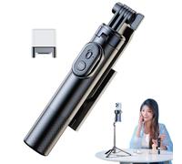 Selfie Stand with Light, Extendable Selfie Stick, Tripod with Remote, 10m Cell Phone Tripod, Selfie Tripod Stand with Light, 360 Rotating Mount Stand for Selfie Video Recording Photo Live Stream
