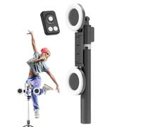 Selfie Stick - 6-in-1 treppiede, telecomando wireless | Stand regolabile da 67 pollici portatile, accessorio per supporto per telefono, supporto compatibile con viaggio, attrezzatura per la registrazi