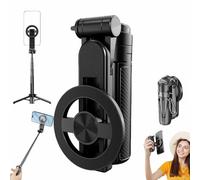 Selfie stick magnetico 4 in 1: rotazione a 360°, fotografia multi-angolo, telecomando, scatti ultra nitidi, compatibile con tutti gli smartphone (1)