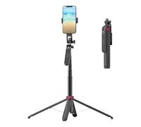 Selfie Stick per cellulare | Selfie Stick senza fili con scatto remoto, supporto video per riduzione delle vibrazioni, montaggio per fotocamera girevole per scatti live stream, fotografia
