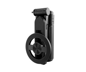 Selfie Stick Phone, Cell Phones Stand, 2.32x2.08x4.33 Inches, Retractable Tripod Design, Magnetic Holder, Lightweight Foldable Build for Travel and Outdoor Photography, Black
