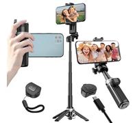 Selfie Stick Treppiede magnetico 4 in 1 Mini portatile bastone selfie stick con treppiede per iPhone 17/16/15/14 Samsung Smartphone, 43 cm Selfie Stick con Tripod Telecomando Bluetooth rimovibile