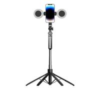 Selfie Stick Tripod, Extendable Four Leg Support, 70.87 Inches, Cell Phone Holder Remote, Adjustable Travel Camera Stand for Recording, Video, and Picture Taking (Dark)