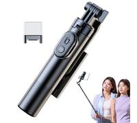 Selfie Stick Tripod, Phone Stick with Light, Extendable Aluminum Alloy Tripod, 360° Rotating Mount Stand, Selfie Stick with Remote, Live Streaming Tripod, Alloy Phone Stand, Phone Tripod for Video