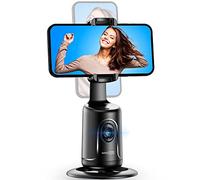 SelfieShow Supporto Smartphone con Funzione di Tracciamento del Viso, Supporti per Telefono Cellulare, Rotazione a 360°, Niente App Richiesta, Stream Live, Videochiamate per iPhone o Android(Nero)