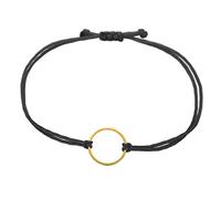 Selfmade Jewelry Bracciale Cerchio per Donna, Nastro Macrame Fatto a Mano In Germania, Confezione Regalo Inclusa (Oro)(Taglia regolabile)