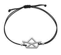 Selfmade Jewelry Bracciale da donna in macramè, misura regolabile, realizzato a mano in Germania, confezione regalo, 16 cm, Metallo metallo Nastro macramè