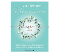 Selfmade Jewelry Bracciale su mappa della comunione come regalo per la comunione e la prima comunione - fatto a mano in Germania, Größenverstellbar, Metallo Nastro macramè metallo, argento, K0001