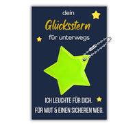 Selfmade Jewelry Ciondolo a forma di stella portafortuna per l'inizio della scuola, stella di protezione per il percorso scolastico, regalo per i principianti della scuola, stella riflettente per