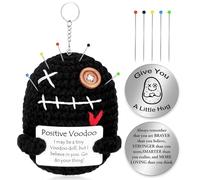 SelfTek Creazione Positiva Voodoo - Patata Positiva Voodoo, con Aghi Portachiavi, Regalo Motivazionale, Piccolo Abbraccio, Portafortuna, Halloween, Divertente Regalo per Alleviare Lo Stress