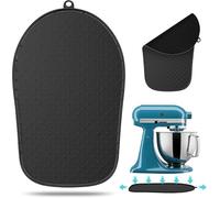 SelfTek Tavola Scorrevole in Silicone per Mixer - Tappetino Scorrevole Compatibile con Kitchenaid 4,3 - 4,8 L (4,5 - 5 Qt), Accessorio Da Cucina per Mixer Kitchen Aid, Movimento Senza (Nero)