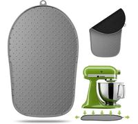 SelfTek Tavola Scorrevole in Silicone per Mixer - Tappetino Scorrevole Compatibile con Kitchenaid 4,3 - 4,8 L (4,5 - 5 Qt), Accessorio Da Cucina per Mixer Kitchen Aid, Movimento Senza (Grigio)
