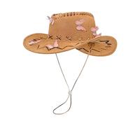 SELiLe Elegante cappello da cowboy per donne adolescenti carnivals festa farfalla scapolo