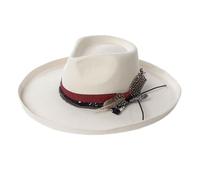 SELiLe Homburg Exotic Top Lana Panama Paletta di maiale sorpresa regalo per fidanzato papà zio casual Wool per uomini donne inverno bambini, bianco, Taglia unica