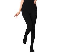 SELiLe Moda Donna Mezzo Opaco Collant Calze di Nylon Elegante Vita Alta Floreale Fooded Collant di Seta Collant Collant Collant, Nero , Taglia unica