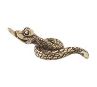 SELiLe Statua di serpente in ottone Unico Piccole Figure Serpente Ottone Texture Piccolo Ornamento Perfetto Per Gli appassionati E Decorazioni Domestiche