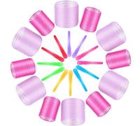 Selizo - Set di 24 bigodini per ricci, 12 pezzi, grandi e autoadesivi, 63 mm, 44 mm e 12 pezzi, per parrucchiere a forma di anatra