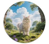 Selkirk Rex Rompicapo Circolare Con Pet Cat, 1000 Pezzi Per Chi Ama Le Sfide Intellettuali 1000pcs (67.5x67.5cm)