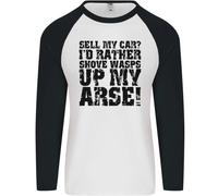 Sell il Mio Auto ?Divertente Sport Classic Fan Uomo L/S Baseball T-Shirt