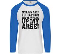 Sell il Mio Auto ?Divertente Sport Classic Fan Uomo L/S Baseball T-Shirt