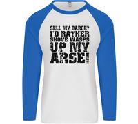 Sell il Mio Barge ? Lungo Stretto Barca Motoscafo Uomo L/S Baseball T-Shirt