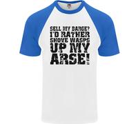 Sell il Mio Barge ? Lungo Stretto Barca Motoscafo Uomo S/S Baseball T-Shirt