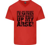 Sell My Chitarra Chitarrista Acustiche Divertente Uomo Scollo A V Cotone T-Shirt