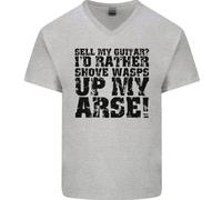 Sell My Chitarra Chitarrista Acustiche Divertente Uomo Scollo A V Cotone T-Shirt