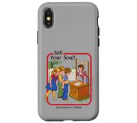 Sell Your Soul Sarcastic Retro Vintage Funny Adult Humor Custodia per iPhone X/XS