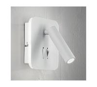 SELLA APPLIQUE QUADRATA CON SNODO ORIENTABILE LED 9W METALLO BIANCO O NERO DOPPIA ILLUMINAZIONE