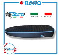 Sella Bassa Lunga Touring Delta Nero / Azzurro per Piaggio Vespa 50 Special