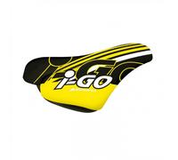 Sella Bici Bimbo i-Go Nero Giallo 220x155mm Rail Acciaio 7mm