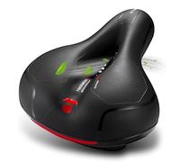 Sella Bici con Gel Comfort, Sella Bici Comoda Design Ergonomico Antiscivolo e Copertura Impermeabile Sella per Bicicletta per Ciclismo su Strada, MTB, City Bike - Nero, 260x210mm
