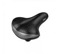Sella Bici Donna Gel Nero San Remo City Comfort Rail Acciaio 7mm 252x220mm