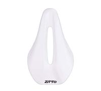 Sella Bici Mtb Sella in bicicletta da sella in strada a naso corto larga e comfort lungo viaggio 146mm ultraleggero Tt Sedile vuoto(White)