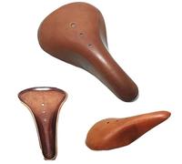 Sella Bici Sella for bicicletta retrò Accessori for sella for in pelle Cremagliera in metallo 4 colori Opzionale 28 * 17,5 cm(Brown leather)