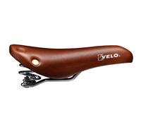 Sella Bici Singlespeed Con Molle Velo VL6067 Pelle Marrone + Rivetti Per Bici