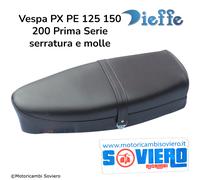 Sella BLU SCURO Vespa PX PE 125 150 200 Prima Serie serratura e molle